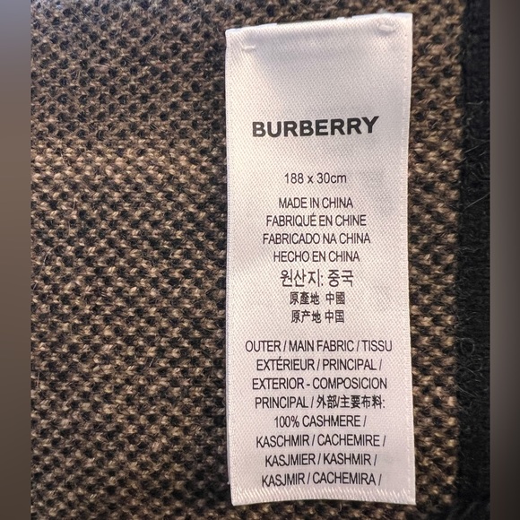Burberry Cashmere Jacquard Logo Scarf - Picture 2 of 6